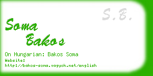 soma bakos business card